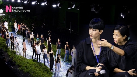 Siêu mẫu Xuân Lan trực tiếp điều phối buổi rehearsal cho show diễn "Welcome to the Jungle" của nhà thiết kế Hà Linh Thư