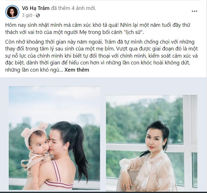 Võ Hạ Trâm và những chia sẻ về quãng thời gian tự mình chống chọi sau sinh