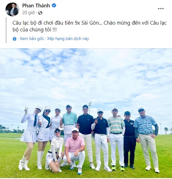 Bạn trai Hương Giang hội ngộ anh em nhà thiếu gia Phan Thành trên sân golf