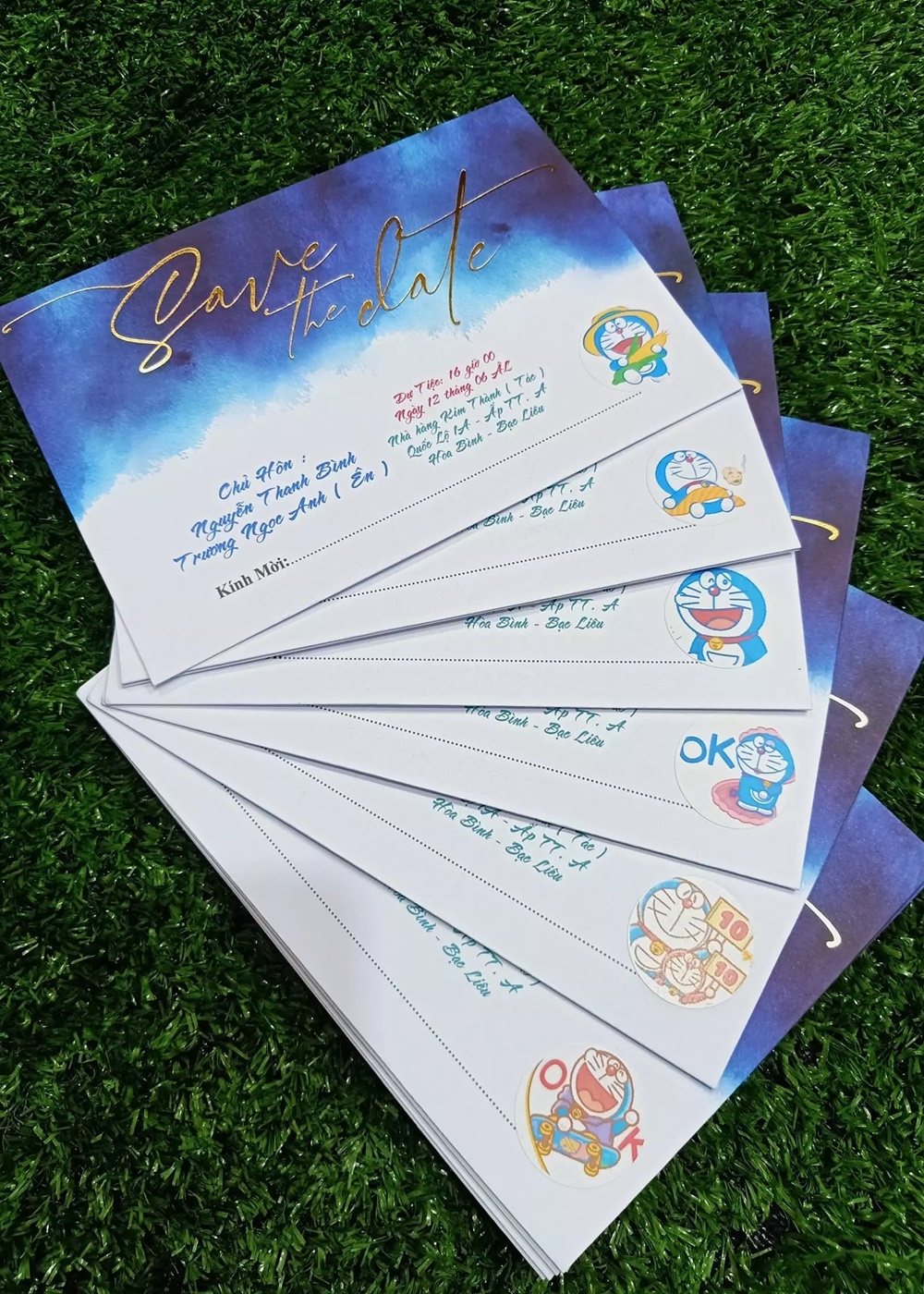 Cô dâu - chú rể Bạc Liêu mang tuổi thơ vào đám cưới ngập tràn Doraemon Cô dâu - chú rể Bạc Liêu mang tuổi thơ vào đám cưới ngập tràn Doraemon