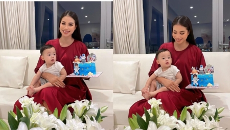 Phạm Hương tổ chức sinh nhật tròn 1 tuổi cho quý tử, nhan sắc mẹ 2 con gây bất ngờ