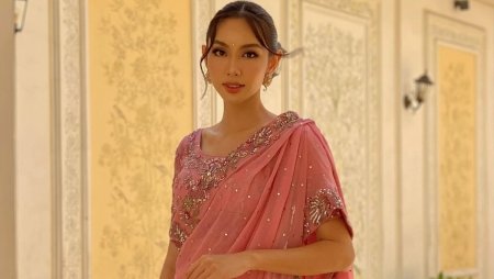 Hoa hậu Thùy Tiên tung ảnh mặc trang phục truyền thống Ấn Độ xinh đẹp