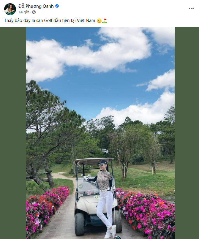Phương Oanh khoe ảnh check-in sân golf cùng Shark Bình giữa lùm xùm tình ái