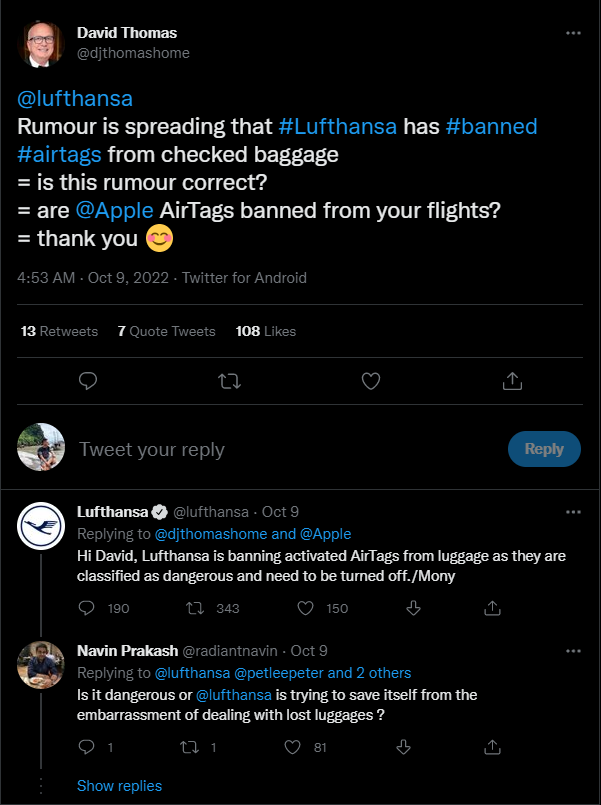 Một hãng hàng không tại Đức cấm AirTag Một hãng hàng không tại Đức cấm Apple AirTag vì một lý do vô cùng 'ngớ ngẩn'