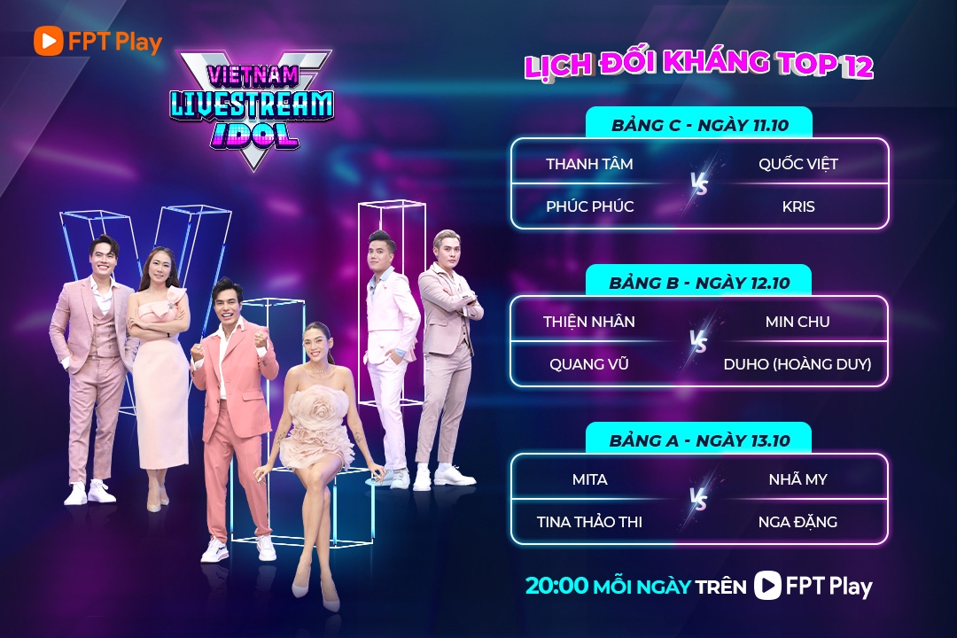 Lộ diện 12 gương mặt tiếp tục cạnh tranh giải thưởng 1 tỷ đồng từ chương trình Vietnam Livestream Idol