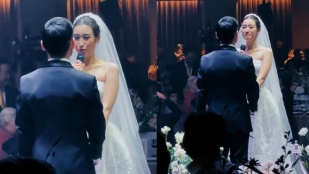 Khoảnh khắc đặc biệt trong đám cưới Đỗ Mỹ Linh: cô dâu rơi nước mắt vì hạnh phúc