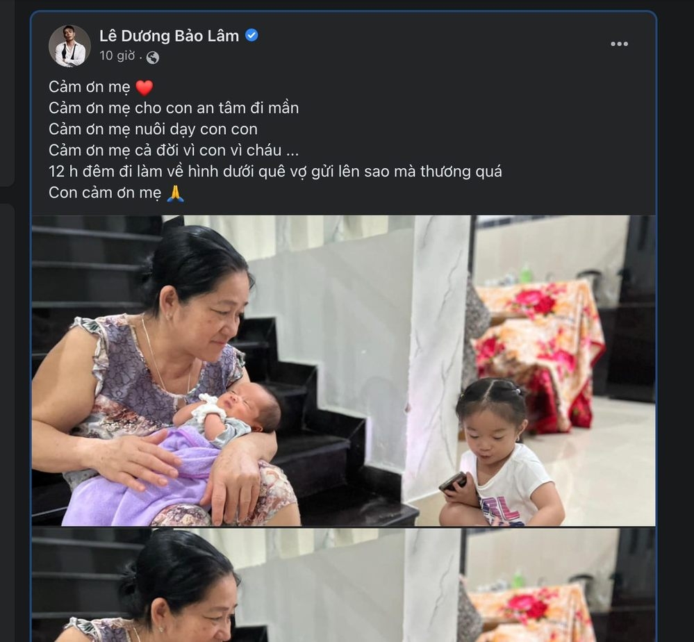 Mẹ vợ Lê Dương Bảo Lâm: Một nách 3 cháu, con rể an tâm đi làm