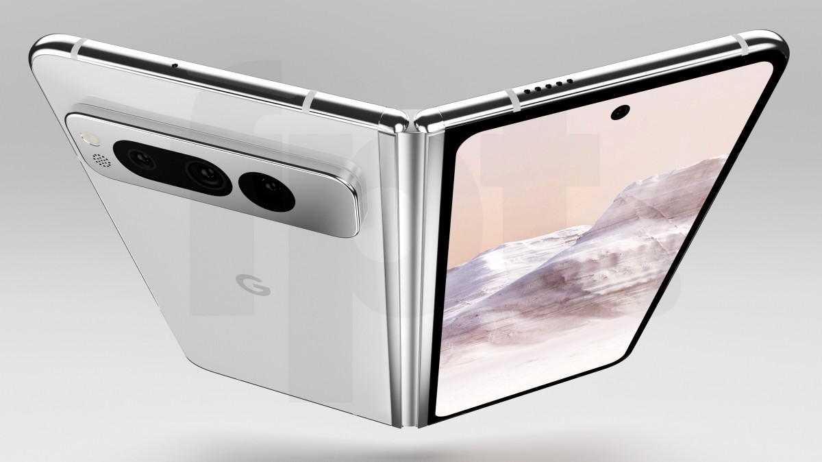 Google Pixel Fold lộ ảnh render: Ai rồi cũng phải làm smartphone màn hình gập