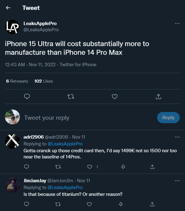 iPhone 15 Ultra được đồn đoán có giá bán cao không tưởng