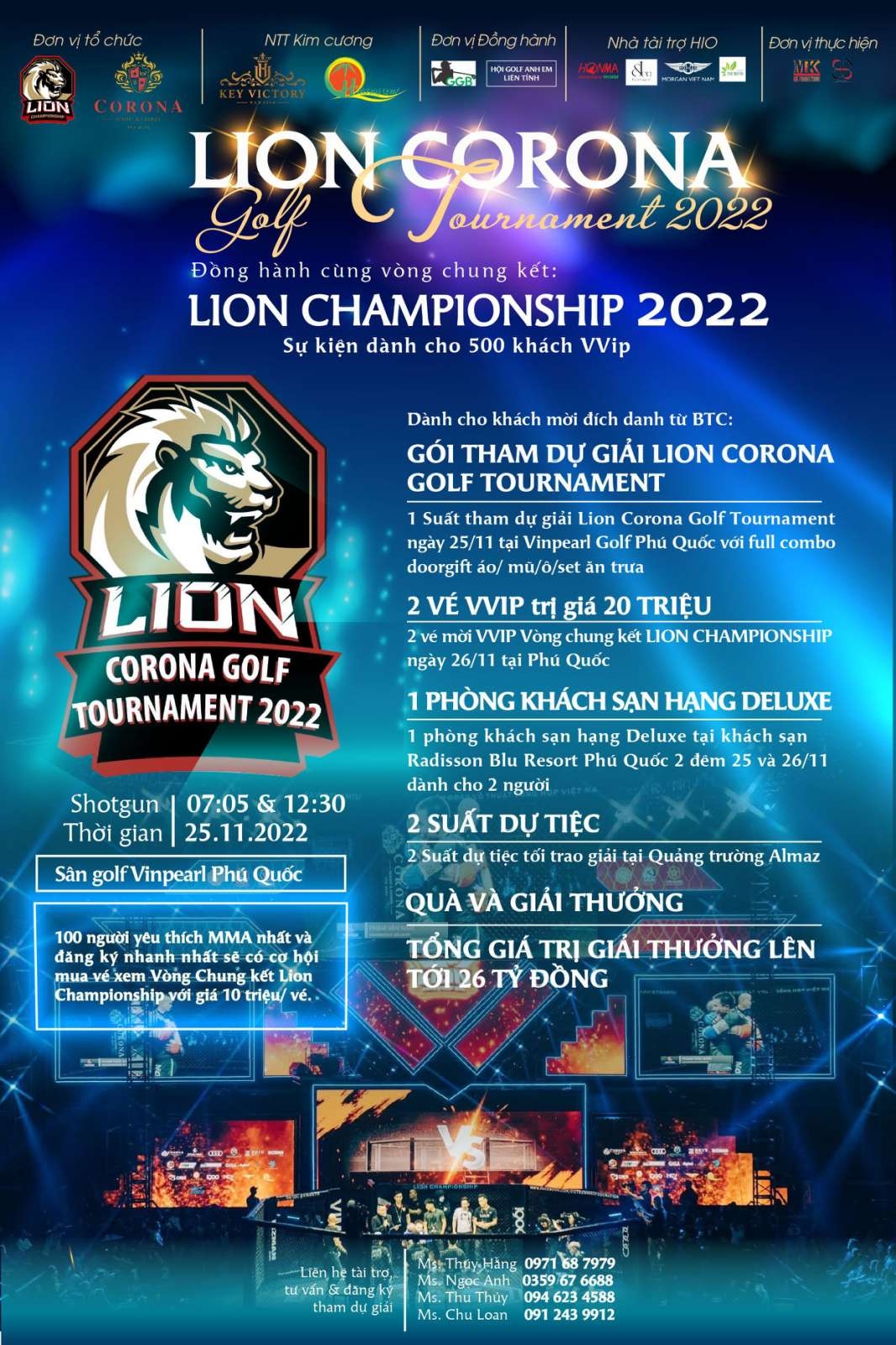 Lion Corona Golf Tournament 2022 đồng hành cùng Vòng chung kết LION Championship