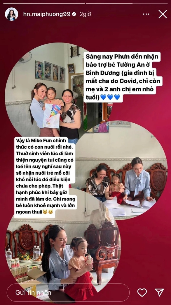 Hoa hậu Huỳnh Nguyễn Mai Phương nhận con nuôi, làm mẹ ở tuổi 24