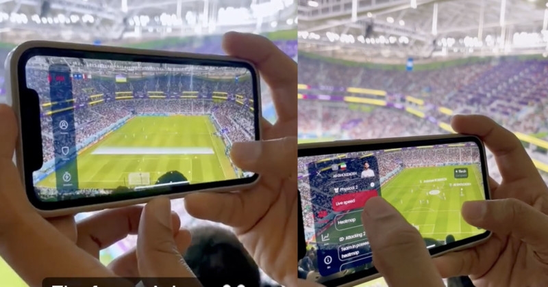 Người hâm mộ có thể sử dụng AR để xem thông số cầu thủ trong mọi trận đấu World Cup