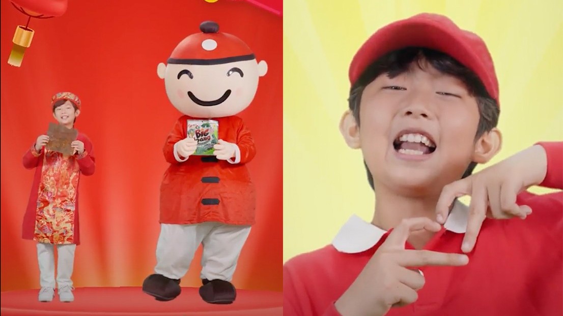 Diễn viên nhí 9 tuổi hợp tác cùng thương hiệu snack rong biển hàng đầu Châu Á ra mắt bản rap Tết cực cháy