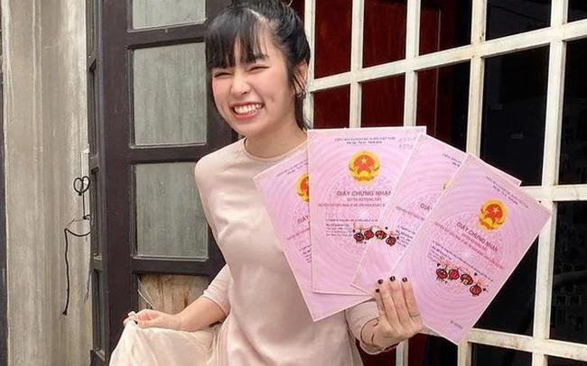 Hot girl Đỗ Khánh Vân tự lì xì bản thân 4 cái sổ đỏ vào ngày đầu năm