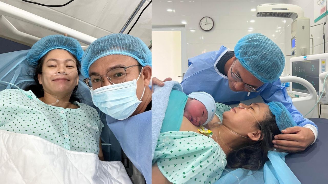 Mâu Thủy sinh con đầu lòng, biểu cảm bạn trai gây chú ý