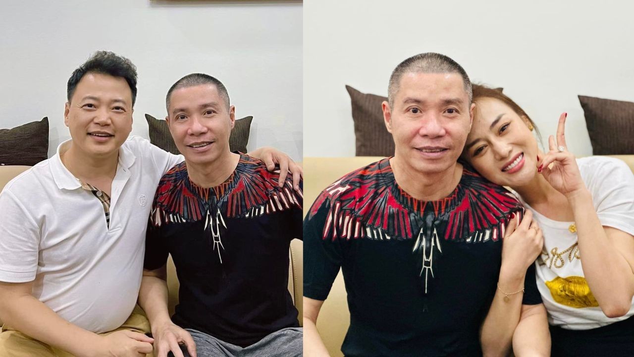 Phương Oanh và Shark Bình diện đồ đôi đến thăm 'bố Tuấn' Công Lý