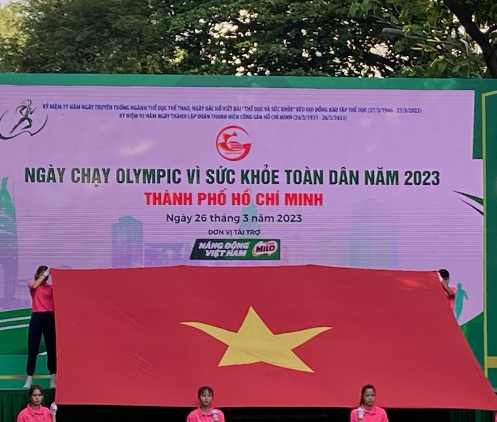 Ngày chạy Olympic vì sức khỏe toàn dân nhằm thiết thực chào mừng kỷ niệm 77 năm Ngày Thể thao Việt Nam (27/3/1946 - 27/3/2023)