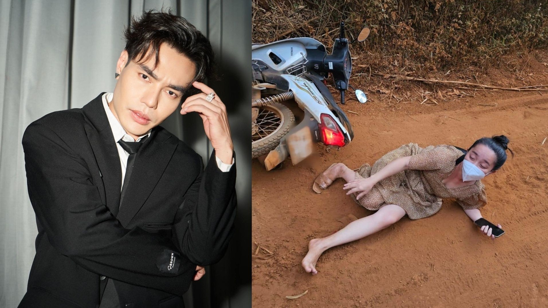 Vợ ngã xe đau đớn, Lê Dương Bảo Lâm gây tranh cãi khi chỉ lo chụp ảnh 'dìm hàng'