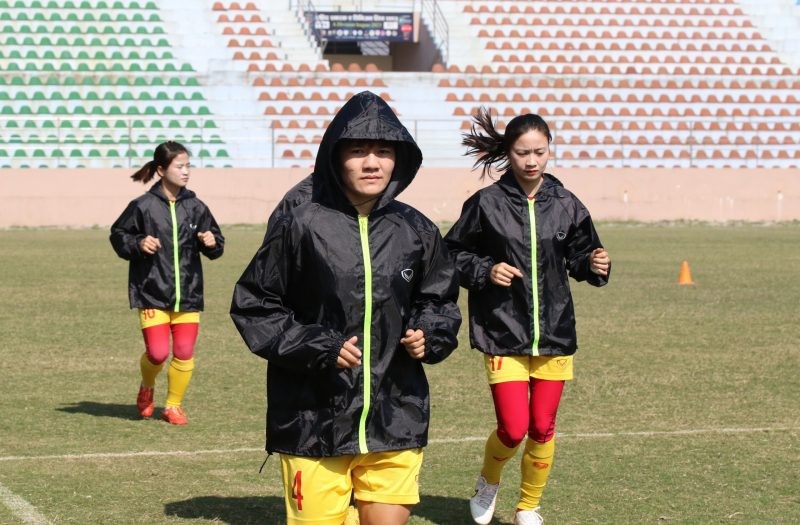 Đội tuyển nữ Việt Nam tập luyện hăng say chuẩn bị lượt trận thứ hai vòng loại Olympic