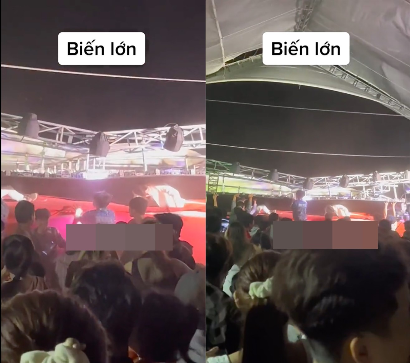 Ca sĩ nhóm HKT và vũ công bị màn hình led đổ đè trúng người khi đang hát