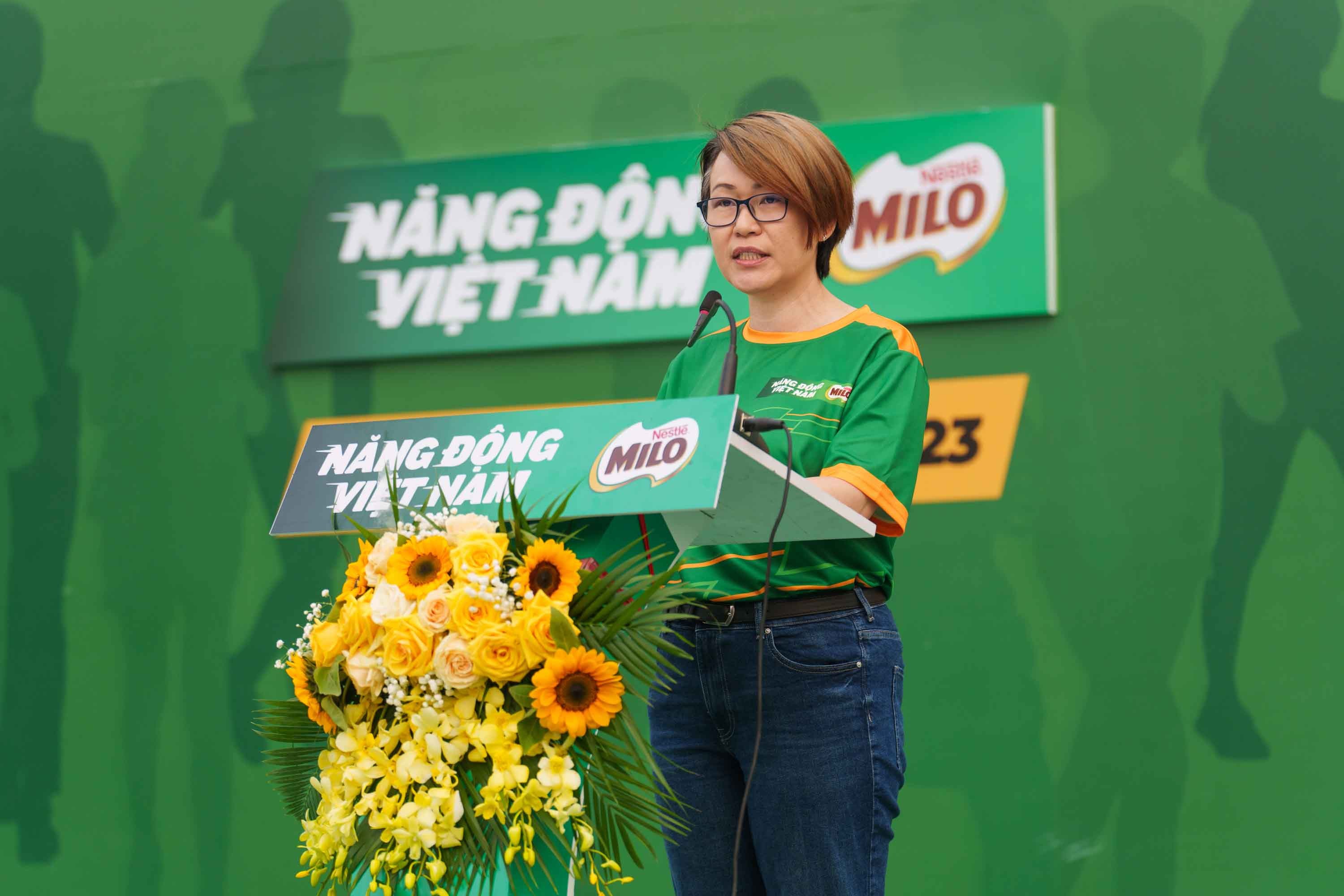 Giám đốc ngành hàng MILO – Bà Philomena Tan khẳng định VCK Festival bóng đá học đường là ngày hội thể thao rất đáng mong chờ