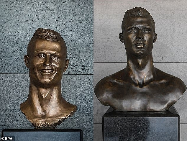 Bức tượng đồng của Ronaldo gây nhiều tranh cãi tại Ấn Độ
